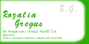 rozalia gregus business card